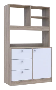 Фото мини-кухня doros лея дуб сонома/белый 100х43х171см (81359335)