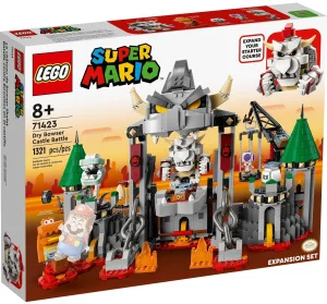 Фото дополнительный набор lego super mario битва в замке драй боузера 1321 деталь (71423)