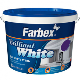 Краска интерьерная Farbex Brilliant White белая 7кг