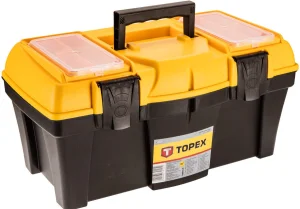 Скриня для інструменту TOPEX з пластиковими замками і лотком 18" (440x220x220 мм)