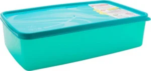 Фото бокс для морозильной камеры irak plastik alaska бирюзовый 26,5x15x7см 2,1л (5511)