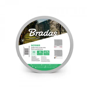 Лента ограждающая с зажимами Bradas 4,75см x 35м 450г/м.кв светло-серая (TOB45047535LGYL)
