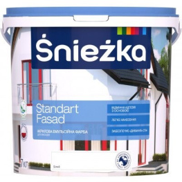 Краска интерьерная акриловая Sniezka Standart fasad матовая 7кг
