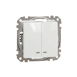 Вимикач двоклавішний Schneider Sedna Design SDD111105L білий