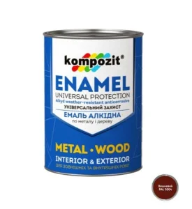 Эмаль алкидная Kompozit вишневая 0,9кг