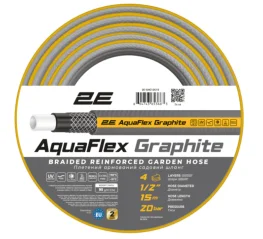 Шланг садовый 2Е AquaFlex Graphite 1/2“ 15м (2E-GHC12C15)