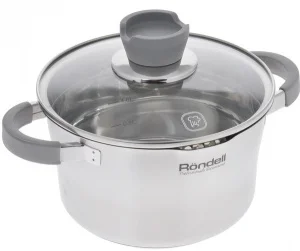 Каструля Rondell FAVORY 24 л 18 см нержавіюча сталь з кришкою