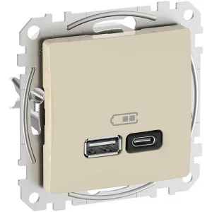 Розетка USB Schneider Sedna Design SDD112404 бежевий