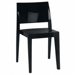 Фото стул papatya gyza 42 цельно-черный (2256)