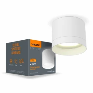 Фото светильник videx ip44 под лампу gx53 накладной белый (vl-spf19a-w)