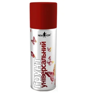Эмаль-грунт аэрозольная New Ton красная 400мл