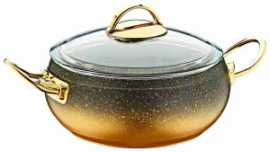 Фото кастрюля o.m.s. 32x12см 9,5л с крышкой (oms 3141-32-9,5л-gold)