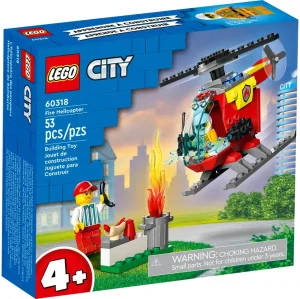 Фото конструктор lego city fire пожарный вертолет 53 детали (60318)