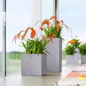 Вазон Lechuza Canto Stone High 40 світло-бежевий 40x40x76см 29л (13621)