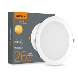 Світильник VIDEX Back вбудований круглий 26W 5000K (VL-DLBR-265)