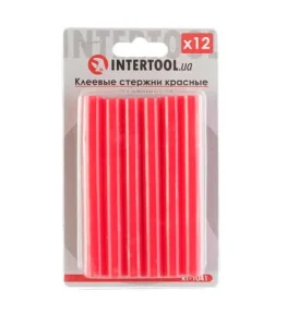 Стержні клейові Intertool червоні 11,2х100мм 12шт (RT-1041)
