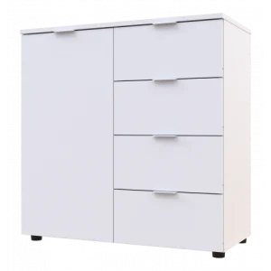 Комод Doros Рон 1 41516005 Білий 1 фасад, 4 шухляди 80х38х81см (1971544319)