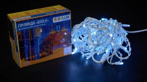 Гірлянда зовнішня Delux Icicle 75LED 2x0,7м 18 flash IP44 білий (90020889)