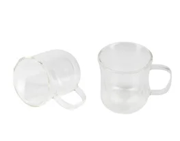 Фото набор стеклянных чашек bergner coffee & tea lovers 230мл 2 предмета (bg-20115-mm)