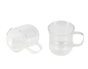 Набір скляних чашок Bergner Coffee & tea lovers 230мл 2 предмети (BG-20115-MM)