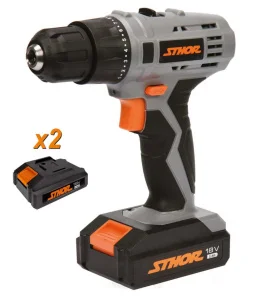 Шуруповерт-дриль акумуляторний STHOR 2 x Li-Ion 18В (78969)