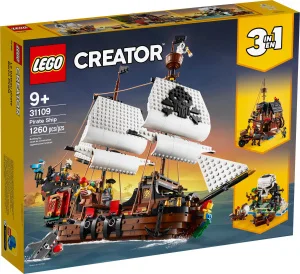 Фото конструктор lego creator пиратский корабль 1262 детали (31109)