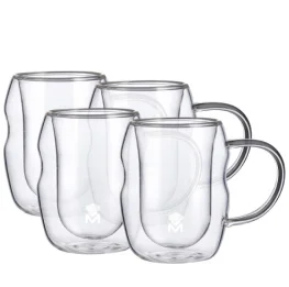 Фото набор чашек masterpro mixology с двойными стенками 50мл 4 предмета (bgmp-20209)