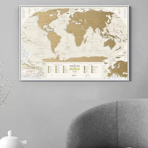 Скретч карта світу Travel Map Geography World у тубусі на англійській мові (GEOW)