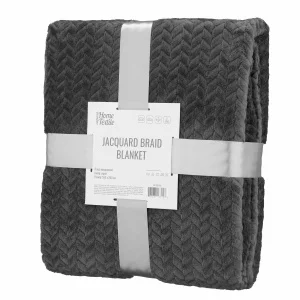 Фото плед ardesto jacquard braid 160х200см серый (art0203jb)