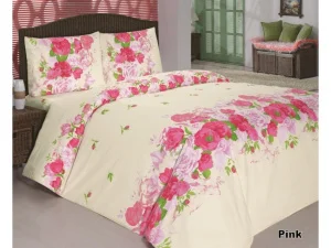 Комплект постільної білизни Classi 2 Сп. 175x210 Flora Рожевий