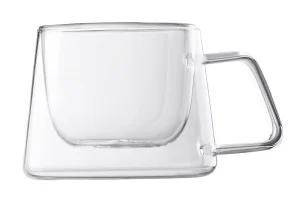 Набір чашок з ручками і подвійними стінками Ardesto 200мл 2 предмети (AR2620BHR)