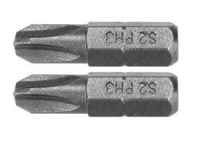 Набір біт YATO Phillips PH0x25мм HEX 1/4" AISI S2 2шт (YT-77870)