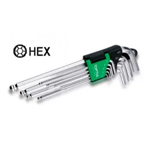 Набір ключів шестигранних TOPTUL 1/16"-3/8" 9шт (GBAL0901)