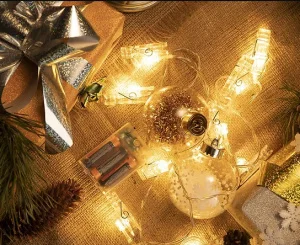 Фото гирлянда bpny линейная с клипсами 20led, 3м, 3аа теплый белый (115932)