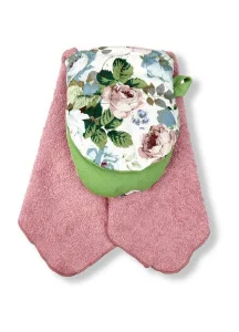 Фото текстильный набор для кухни прованс розовый 3 предмета (033331)