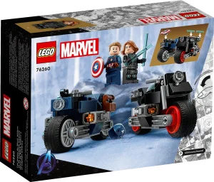 Фото конструктор lego marvel мотоциклы черной вдовы и капитана америка 130 деталей (76260)