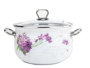 Каструля Gusto Premium Бузкова мелодія GT-T-218-L 18см 3,1л (87721)