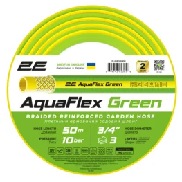 Шланг садовый 2Е AquaFlex Green 3/4“ 50м (2E-GHE34GN50)