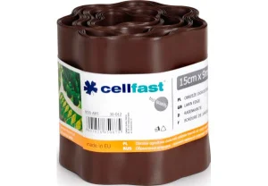 Бордюрна стрічка Cellfast хвиляста коричнева 15x900 см (30-012H)