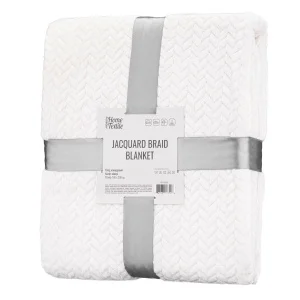 Фото плед ardesto jacquard braid 160х200см айвори (art0201jb)