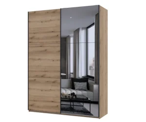 Шафа купе Doros G-Caiser Дуб Євок 1 ДСП/1 дзеркало 180х60х240 (80737749)