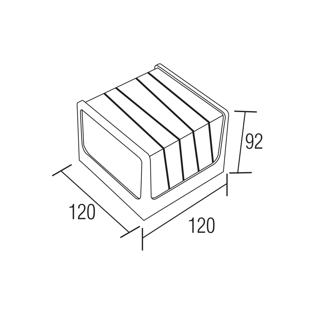 Світильник садово-парковий Horoz Electric CUBE-G (076-069-0008-010)