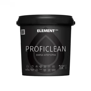 Краска интерьерная особо влагостойкая ELEMENT PRO PROFICLEAN 1 л матовая белая