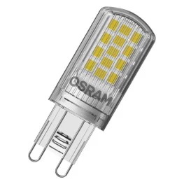 Фото светодиодная лампа osram pin40 cl 3,8w 827 230v g9 (4058075432390)