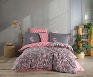 Комплект постільної білизни Hobby Poplin Alanza пудровий 200x220см євро (66493_2,0)