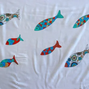 Фото полотенце lighthouse bamboo peshtemal 90x180см fish 3 ornament (603296)