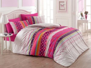 Комплект постільної білизни Majoli Melanie v1 Fusya 200x220см (BT_010078237)