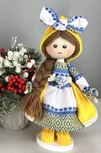 Фото интерьерная кукла slipo 26см желтая (кукла №5)