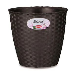 Вазон Stefanplast Natural круглий коричневий 29х26,5см 12,5л (73482)