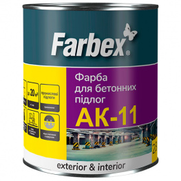 Краска для бетонных полов Farbex АК-11 серая 12кг